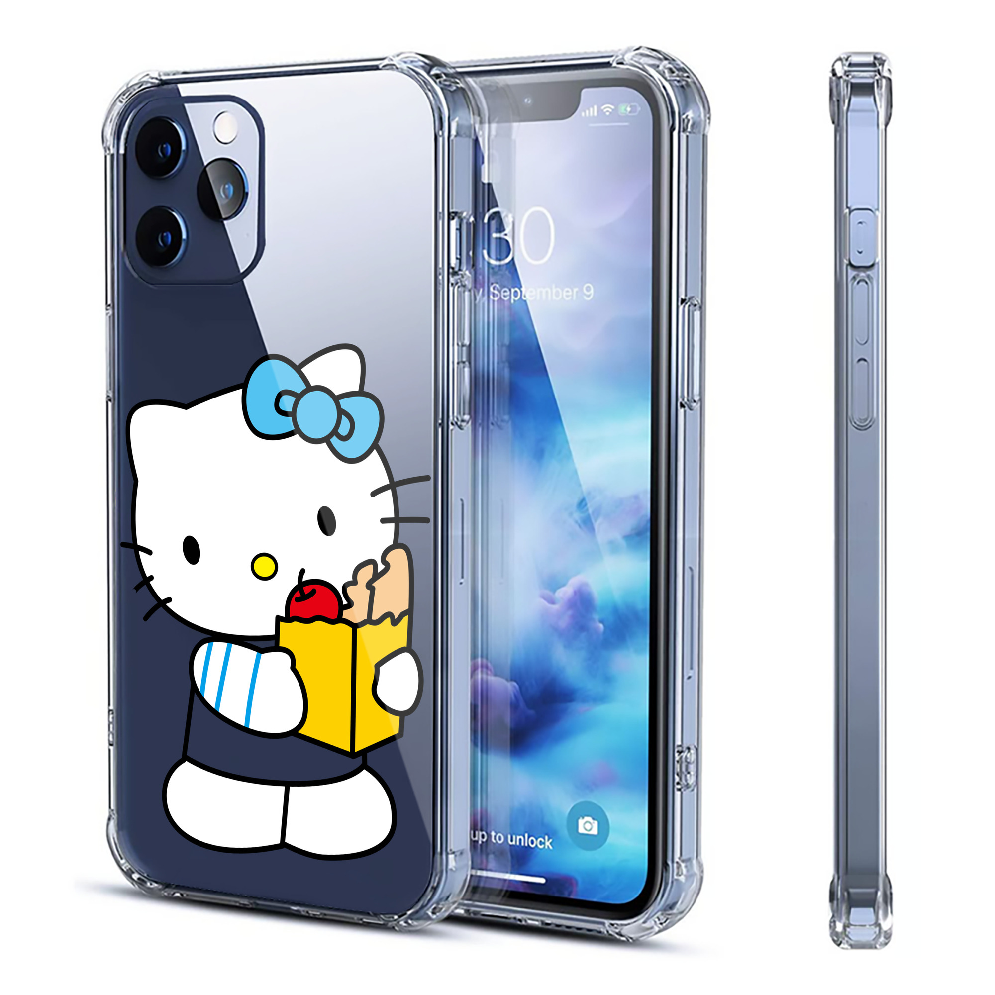 （画像用） Hello Kitty ハローキティ 【iPhone 12シリーズ対応】透明スマホケース（クリアソフトケース）